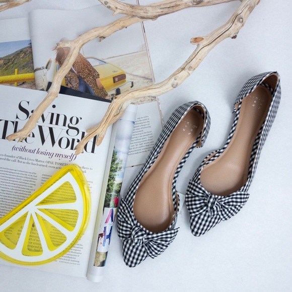 ❕a new day • gingham checked flats - Picture 6 of 8
